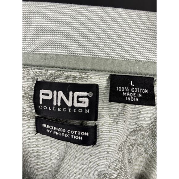Ping Collection UV Protection Polo Shirt Men Large Sage Green Golf Recreation - Picture 5 of 5